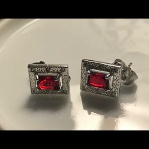 Red stud earrings! Gorgeous